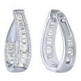 thumbnail image 2 of 0.96CT. T.W. Inside Out Diamond Hoop Earrings in 14K Gold, 2 of 5