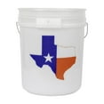 thumbnail image 1 of 5 Gallon Utility Bucket and Lid, White Translucent or Texas Edition, 1 of 10