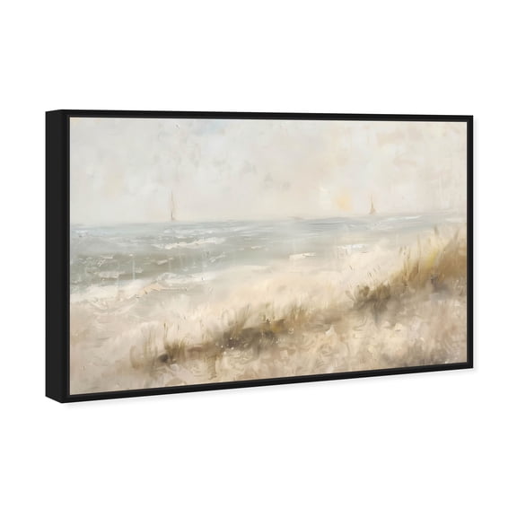 Early Morning on the Shore Coastal Canvas Print by Oliver Gal Prints