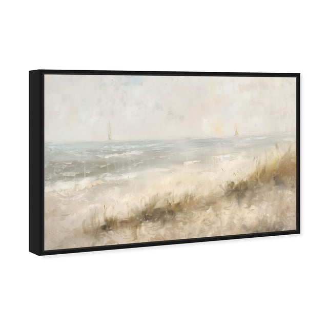 Early Morning on the Shore Coastal Canvas Print by Oliver Gal Prints