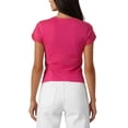 thumbnail image 3 of Bebe Women's Short Sleeve Rhinestone Logo T-Shirt, 3 of 6