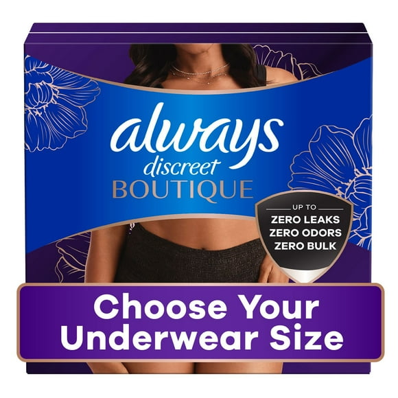 Always Discreet Boutique Incontinence Underwear, Maximum Protection, 36 ct., Choose Size