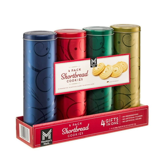Member's Mark Shortbread Cookies Tin, 4 pk.