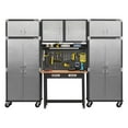 thumbnail image 2 of Seville Classics UltraHD 7-Piece Steel Garage Cabinet Storage Set With Pegboard Workbench, 10' Wide, 2 of 3