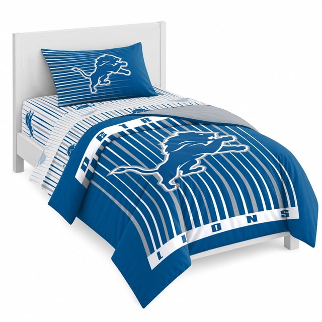 Logo Brands Detroit Lions Twin/Twin XL Bed-In-A-Bag Set