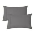 thumbnail image 1 of Purity Home 300-Thread-Count Organic Cotton Brushed Percale Pillowcases, Assorted Sizes, 1 of 8