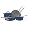 thumbnail image 1 of Calphalon Premier 8-Piece Ceramic Nonstick Cookware Set, Midnight Blue, 1 of 6