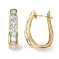 thumbnail image 1 of 1.45 CT. T.W. Diamond "J" Earrings in 14k Yellow Gold (I, I1), 1 of 3