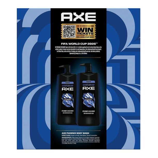 AXE Phoenix Body Wash, Spearmint & Wild Berry, 32 fl. oz., 2 pk