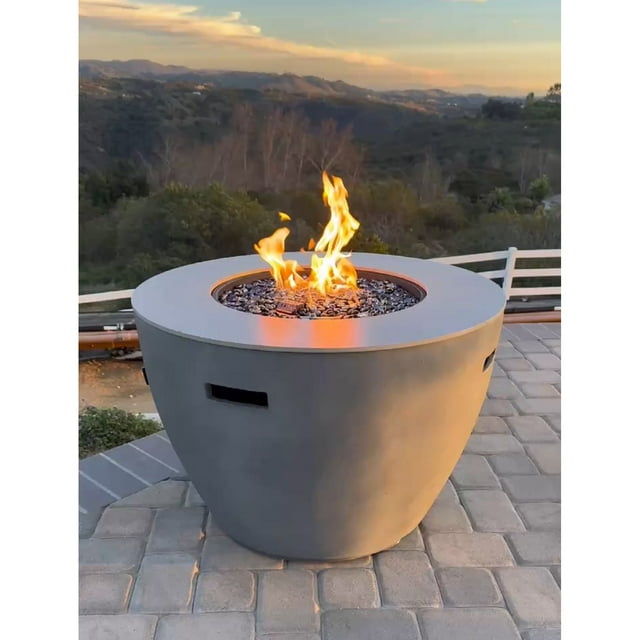 35" Round Gas Firepit Table