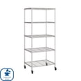 thumbnail image 4 of Seville Classics UltraDurable NSF-Certified Steel Tote Shelving, 25" W x 33" D 4 Tier and 5 Tier Options, 4 of 15