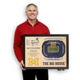 thumbnail image 4 of YouTheFan Michigan Wolverines 25-Layer Football Stadium View 3D Wall Art, 4 of 5