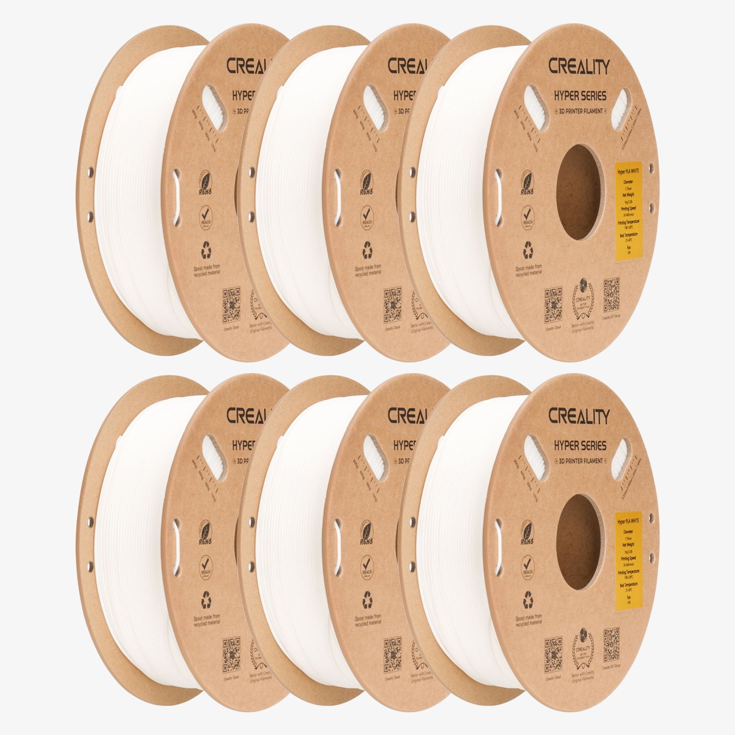 Creality Hyper PLA Filament White 6 pack (6KG) Bundle - Samsclub.com