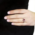 thumbnail image 4 of Oval Cut Gemstone & 0.23 CT. T.W. Diamond Halo Ring in 14K Gold, 4 of 5
