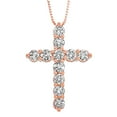 thumbnail image 1 of 2.00 CT. T.W. Diamond Cross Pendant in 14K Gold, 1 of 3