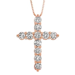 Diamond Cross Pendant in 14K Gold