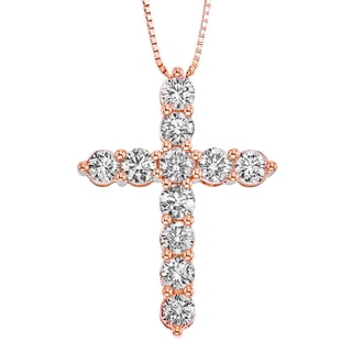 2.00 CT. T.W. Diamond Cross Pendant in 14K Gold