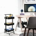 thumbnail image 2 of Seville Classics 3-Tier Steel Cart, 16.7" W x 13.9" D x 34.9" H, 2 of 7