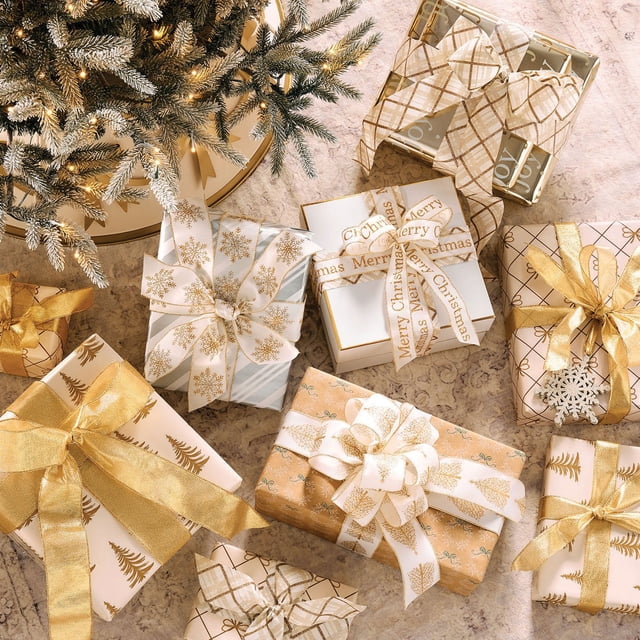 Member’s Mark Premium Wired Holiday Ribbon, 6pk