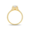 thumbnail image 2 of 1.45 CT. TW Pear Cut Natural Halo Diamond Ring in 18K Gold, 2 of 6