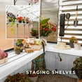 thumbnail image 8 of Backyard Discovery 9' x 6' Traditional Cedar Greenhouse in White - DIY, 8 of 15
