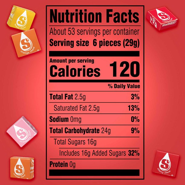 Starburst Original Fruity Chewy Candy – 3.3 Lb Bulk Jar – Party Size – No Ship To CA