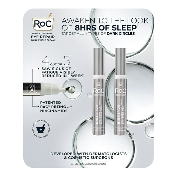 RoC Derm Correxion Eye Repair Dark Circle Cream, 0.5 fl. oz., 2 pk.