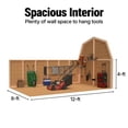 thumbnail image 4 of Handy Home Products Barn 8' x 12' Outdoor Wooden Shed, Choose Installation, 4 of 13