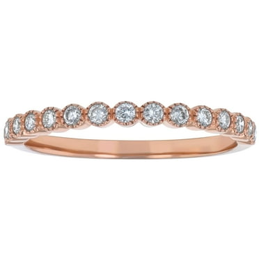 Stackable 0.25 CT. T.W. Diamond Milgrain Anniversary Band in 14K Gold