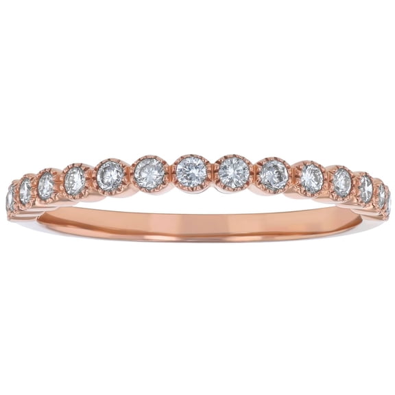 Stackable 0.25 CT. T.W. Diamond Milgrain Anniversary Band in 14K Gold