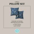 thumbnail image 8 of Martha Stewart Distressed Jacobean Indoor/Outdoor Decorative Pillow, Set of 2, Choose Size, 8 of 9