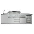 thumbnail image 3 of Thor Kitchen Stainless Steel 3-Piece Modular Outdoor Kitchen, 8-Burner Liquid Propane Grill, 3 of 11