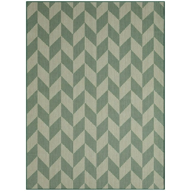 Nicole Miller New York Patio Country Calla Contemporary Herringbone Indoor/Outdoor Area Rug