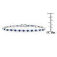 thumbnail image 4 of Lab Created White Sapphire Round Cut Gemstone Tennis Bracelet in Sterling Silver, 4 of 6