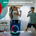 thumbnail image 3 of JOYC Mic Drop Karaoke Machine with 2 Wireless Mics & RGB Lights, Choose Color, 3 of 7