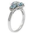 thumbnail image 2 of 8X6MM Oval Aquamarine Ring with Diamonds in 14K Gold, 2 of 6