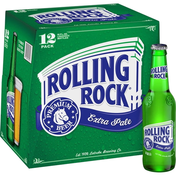 Rolling Rock Extra Pale Lager Beer, 12 fl. oz. bottle, 12 pk