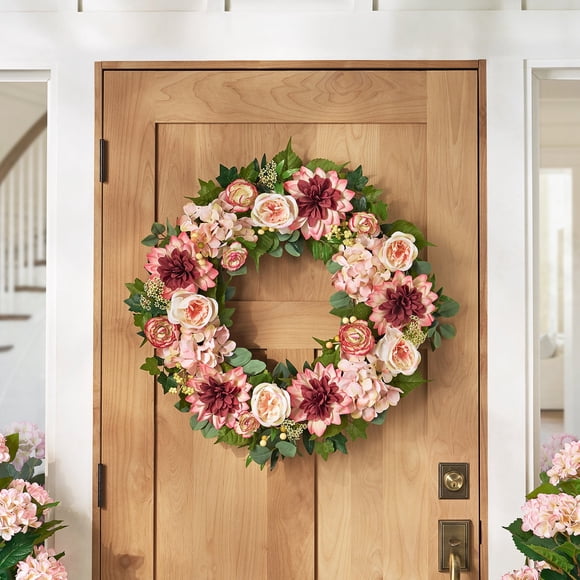 Member’s Mark 30" Pink Dahlia Wreath