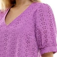 thumbnail image 6 of Draper James Women's V-Neck Puff Short Sleeve Top, 6 of 8