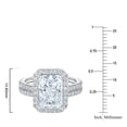 thumbnail image 6 of 3.60 CT.T.W. Radiant Cut Lab Grown Diamond Bridal Set in 18K Gold, 6 of 8