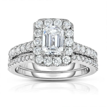 2.20 CT. T.W. Diamond Wedding Set in 14K White Gold