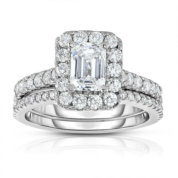 2.20 CT. T.W. Diamond Wedding Set in 14K White Gold
