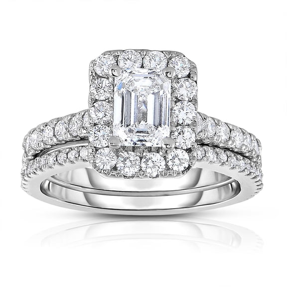 2.20 CT. T.W. Diamond Wedding Set in 14K White Gold