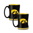 thumbnail image 1 of Logo Brands Iowa Hawkeyes 14oz Relief Mug Set, 1 of 5