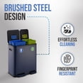 thumbnail image 4 of Simpli-Magic 18.5 Gallon (40L x 30L) Dual Compartment Step Trash Can – Kitchen Garbage Can with Waste & Recycling Bins – Slow-Close Lid, Odor Control, Hands-Free, 4 of 5