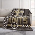 thumbnail image 2 of Logo Brands New Orleans Saints 60"x70" Super Plush Blanket, 2 of 7