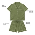 thumbnail image 11 of DreamMark Women's 2-Piece Short Sleeve and Short Notch Collar Pajama Set, 11 of 12