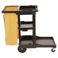 thumbnail image 1 of Rubbermaid Cleaning Cart with Zippered Bag, Black 4 Shelves, 1 of 10