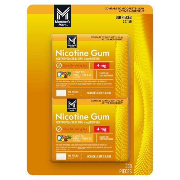 Member's Mark Nicotine Coated Gum, Choose your flavor, 300 ct.