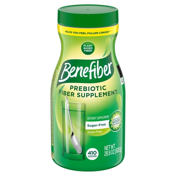 Benefiber Daily Prebiotic Fiber Supplement Powder, Unflavored, 28.9 oz.